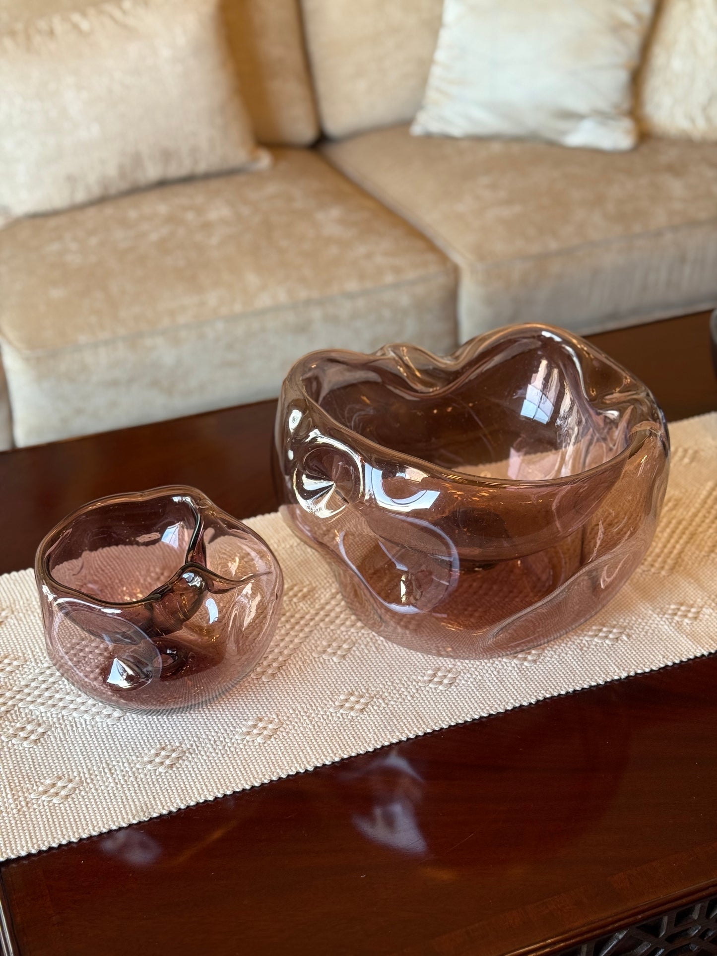 Bowl asimétrico de Vidrio Soplado 30 cm