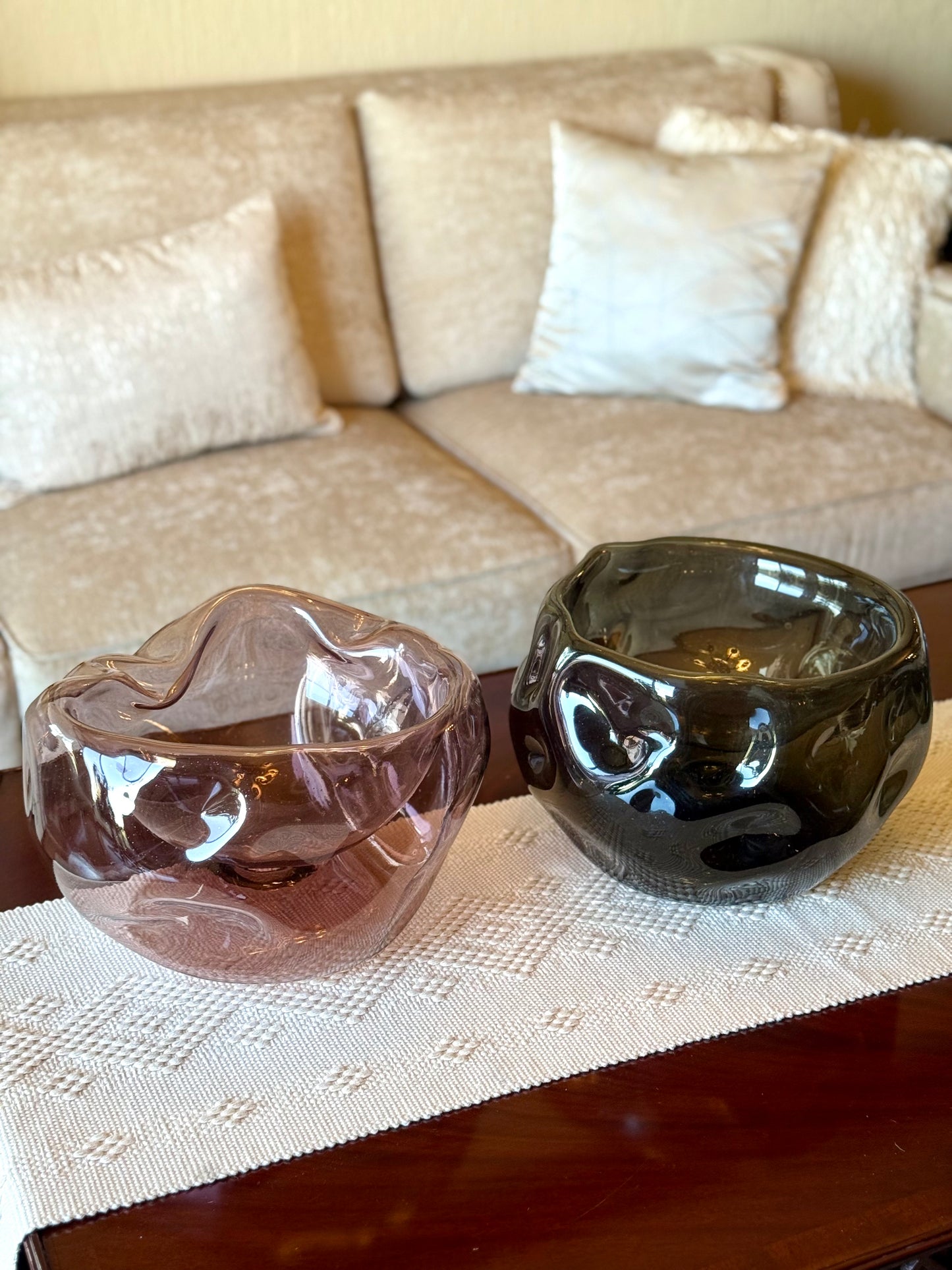 Bowl asimétrico de Vidrio Soplado