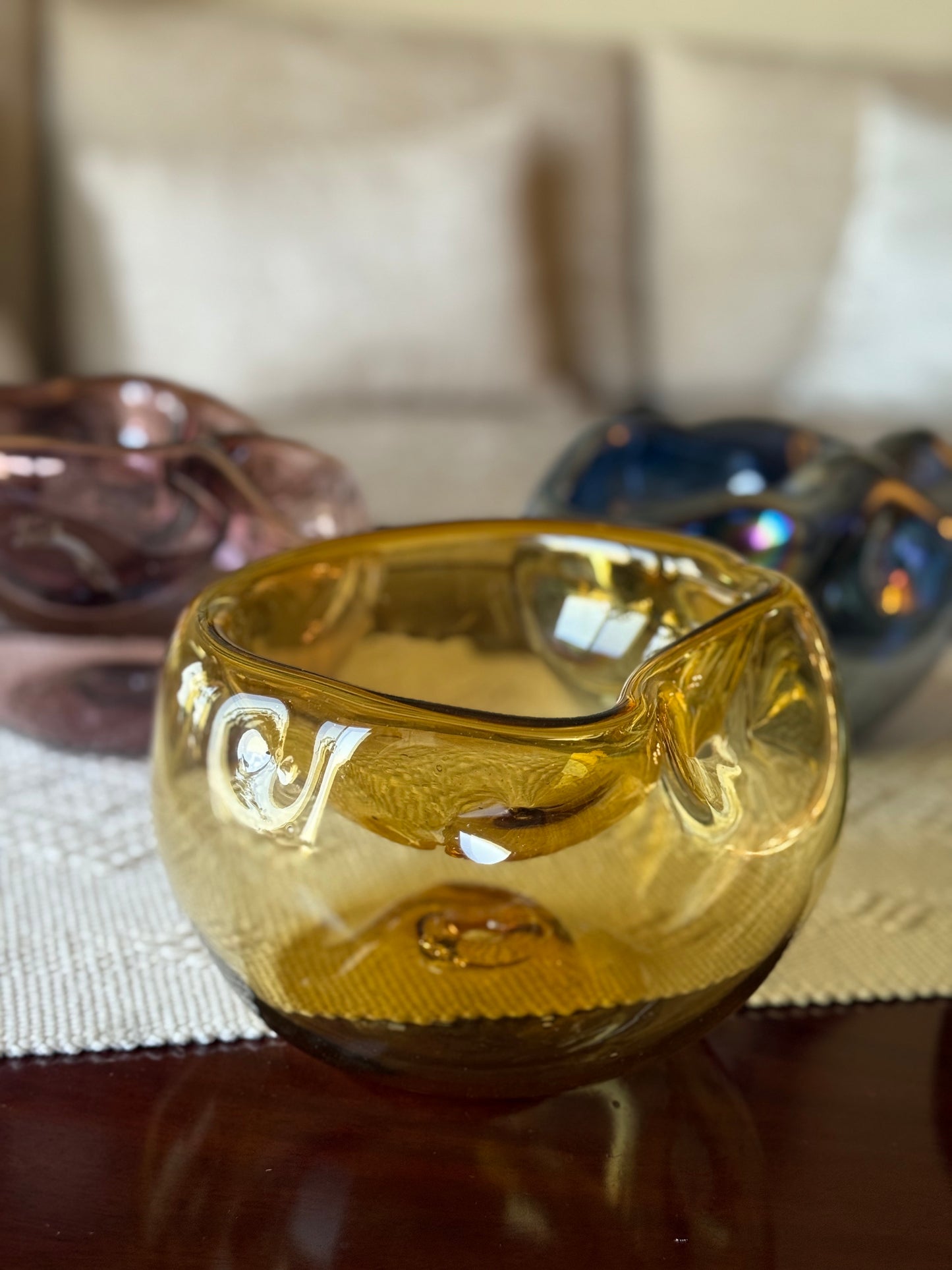 Bowl asimétrico de Vidrio Soplado