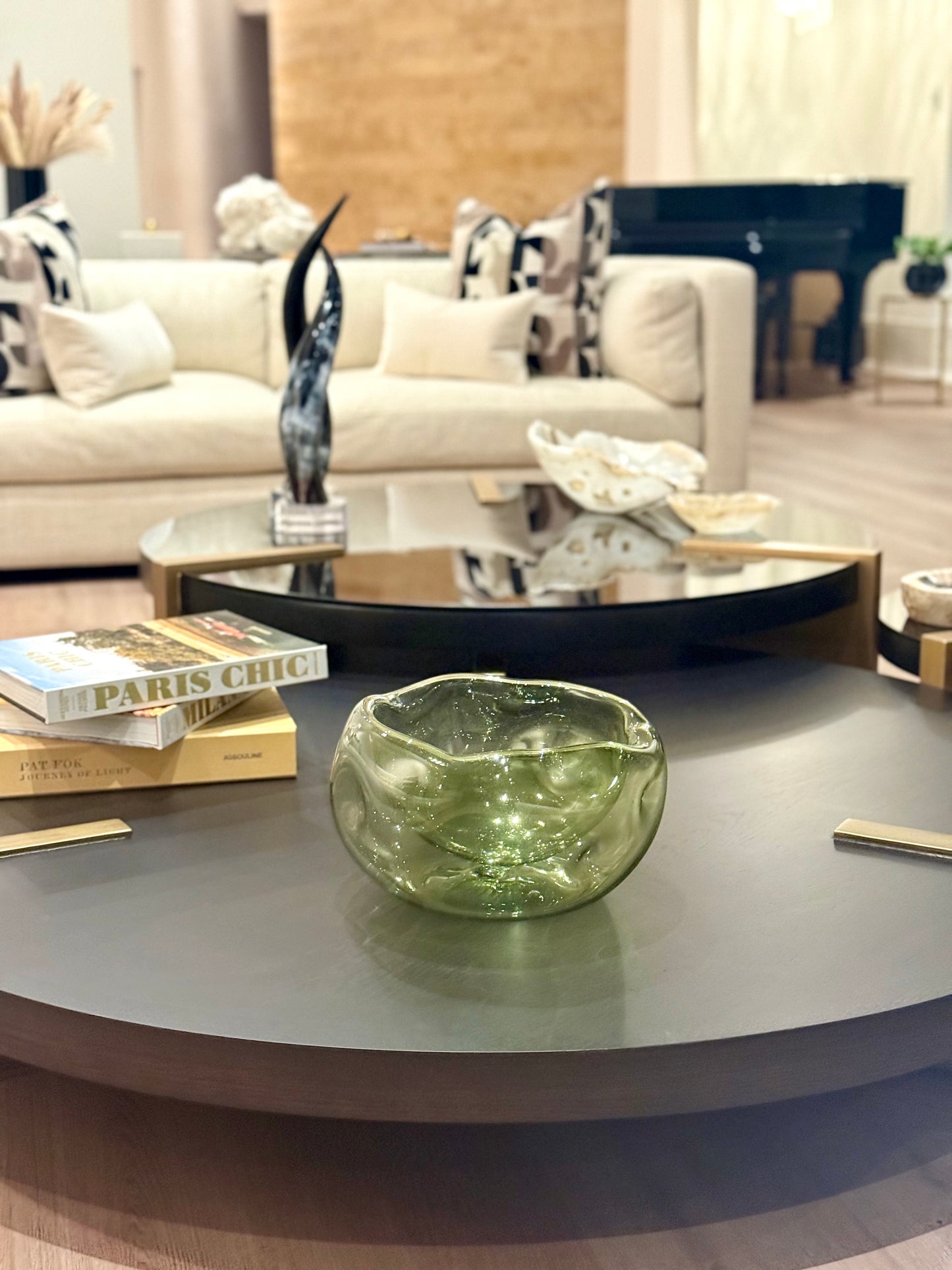 Bowl asimétrico de Vidrio Soplado 30 cm