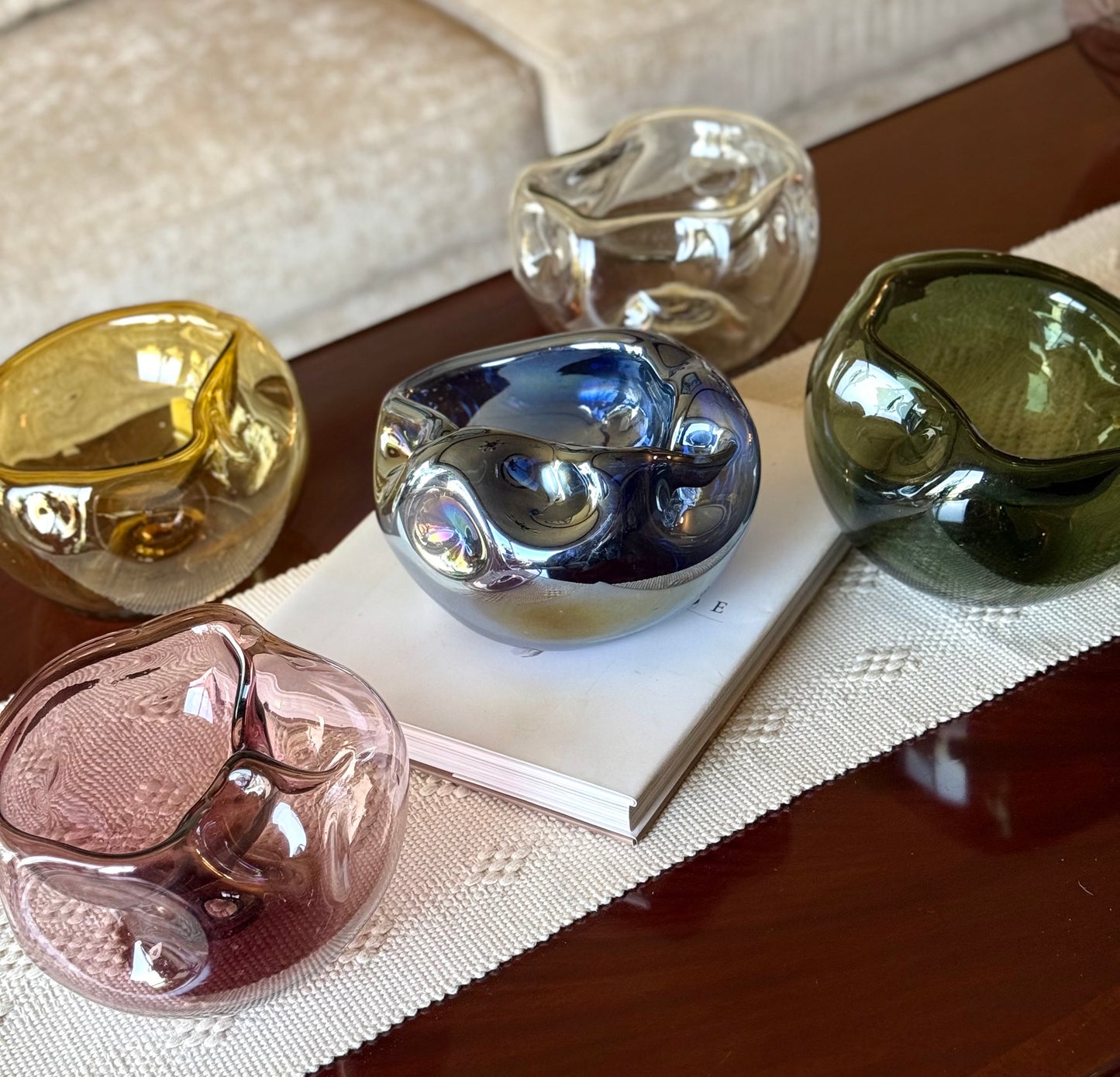 Bowl asimétrico de Vidrio Soplado